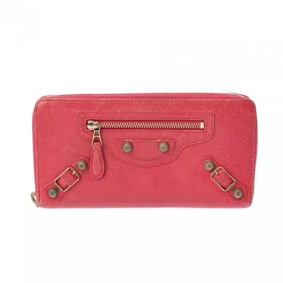 BALENCIAGA Zip Around long wallet Pink Long wallet - Picture 1 of 12